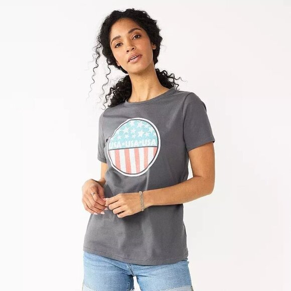 SONOMA Goods For Lifeยฎ USA Patriotic Graphic Tee (Plus 3X) NEW WITH TAGS! - Picture 1 of 3